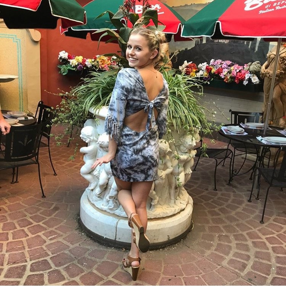 Grey Tie-Dye Dress